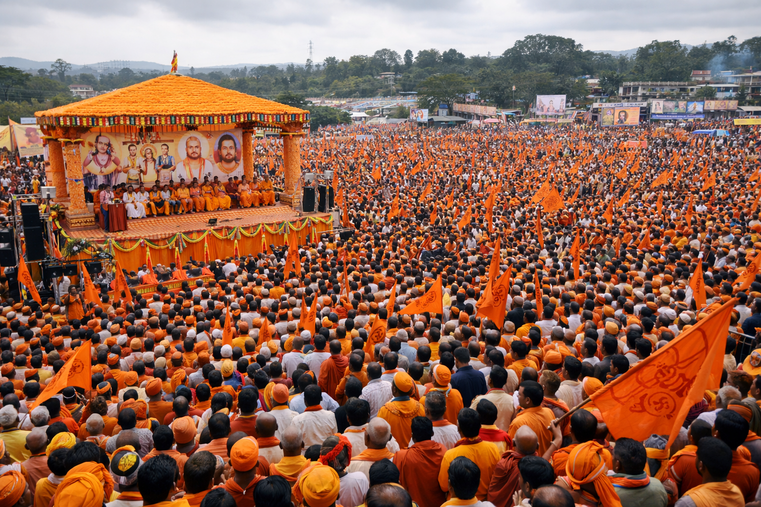 Huge Hindu Sangam in Madikeri